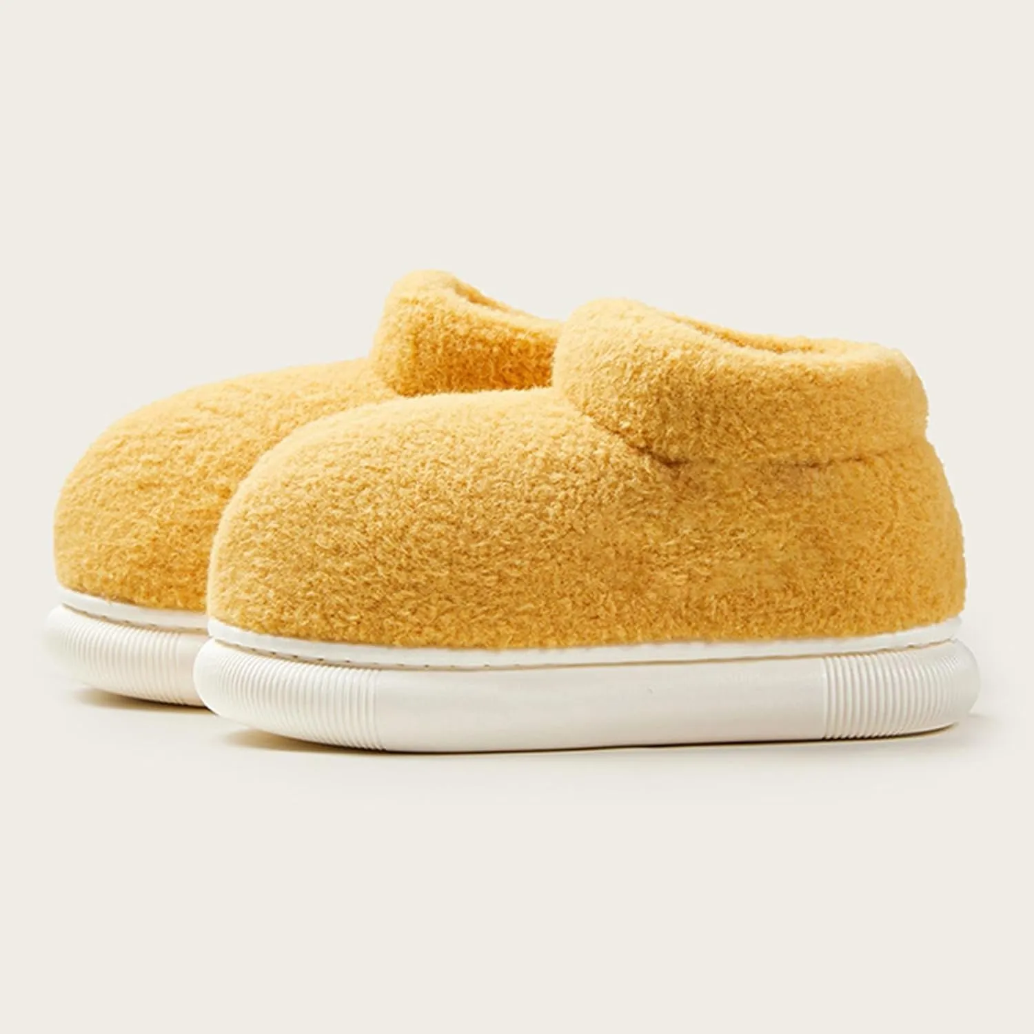 Cozy Fleece Booties Slippers for Infant Toddler Girls, Non-Slip Soft Sole Furry Thickened Warm House Indoor Shoes