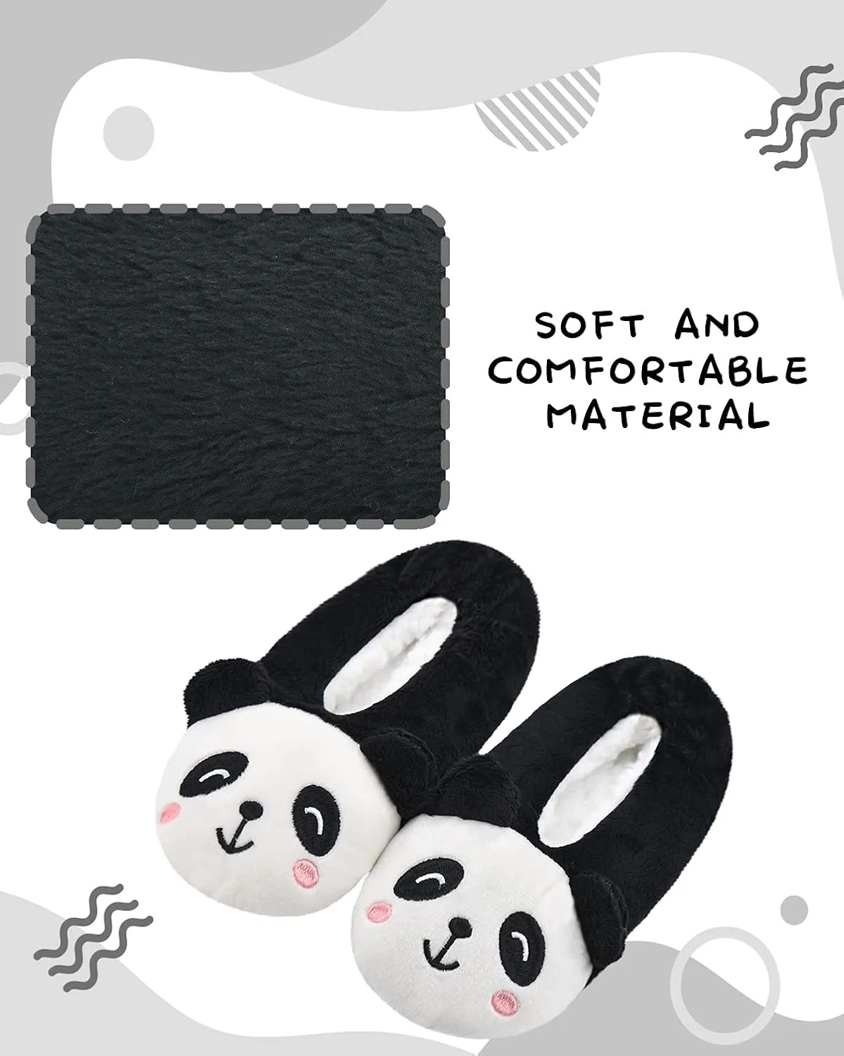 DICUIRD Kid's Animal Slipper Socks, Cartoon Cozy Fleece Indoor Kids Slipper, Fluzzy Warm Bedroom Shoes