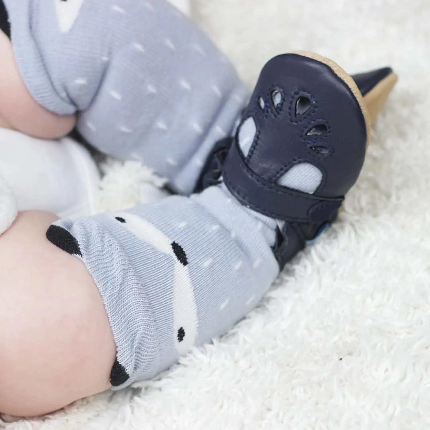 Dotty Fish Baby Shoes, Girls Leather T-Bar Crib Shoes