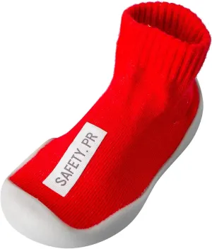 EnJoCho 1 to 5 Years Baby Boy Girl Cartoon Warm Floor Socks Rubber Sole Shoes Anti-Slip Soft Sole First (Red#y1, 3-4 Years)