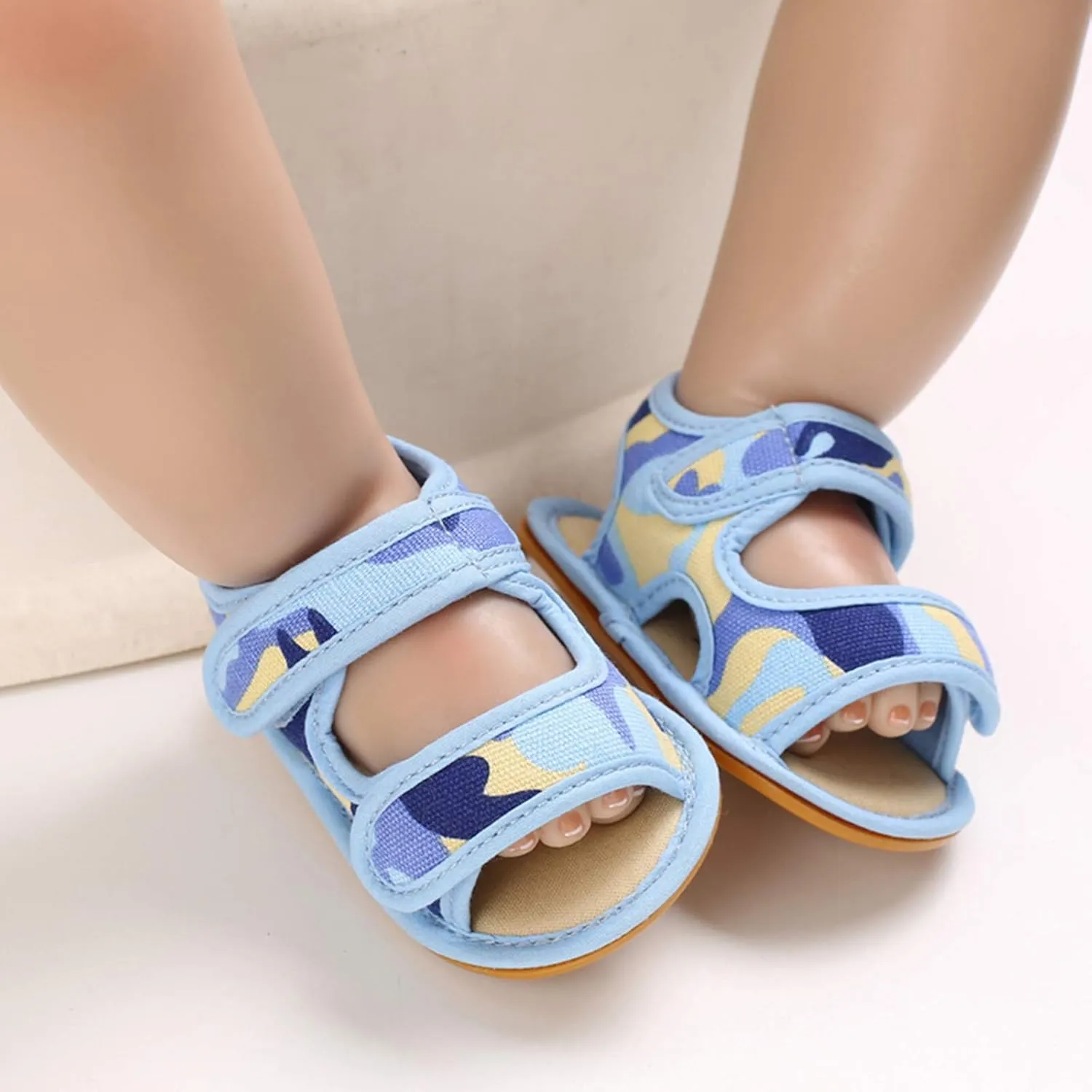 EnJoCho Baby Girls Boys Camouflage Sandals Soft Anti-Slip Rubber Sole Infant Summer Outdoor Shoes Toddler First Walkers