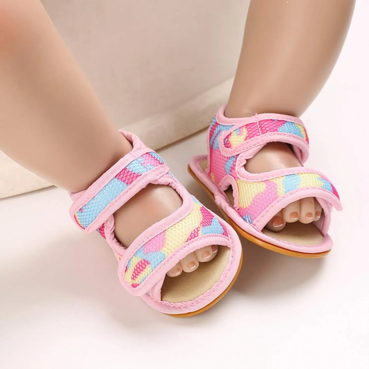 EnJoCho Baby Girls Boys Camouflage Sandals Soft Anti-Slip Rubber Sole Infant Summer Outdoor Shoes Toddler First Walkers