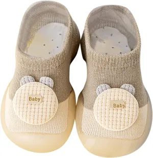 EnJoCho Boys Sport Shoes Toddler Kids Infant Newborn Baby Boys Girls Shoes Cute Cartoon Soft Soles First (Brown, 2-3 Years)