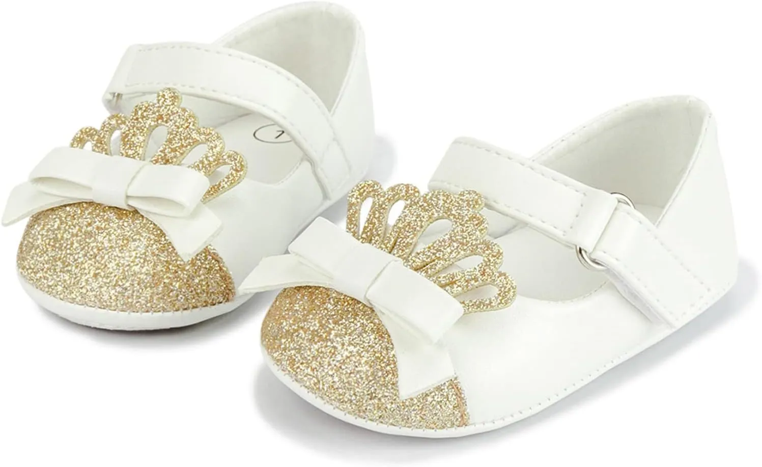 Fashion Crown Princess Shoes Little Kid Shoes Non Slip Soft Sole Walking Shoes Baby Shoes Toddler Daycare Shoes
