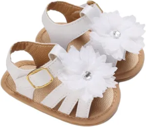Girl Shoes Baby Girls Sandals Ruffle Bowknot Premium Soft Sole Open Toe Breathable Summer Outdoor Toddler Sandal