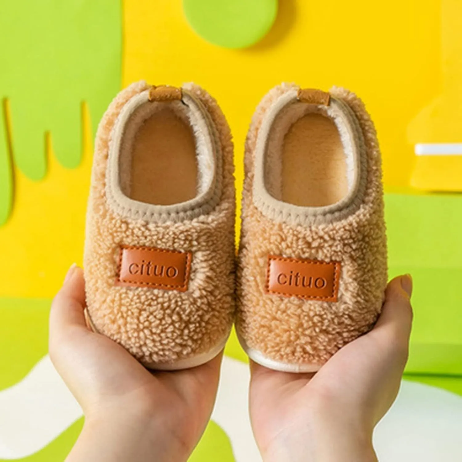 Girl Shoes for Toddlers Childrens Girl Cotton Shoes Solid Color Fashion Soft Sole Winter Hot Chocolate Toddler Shoes