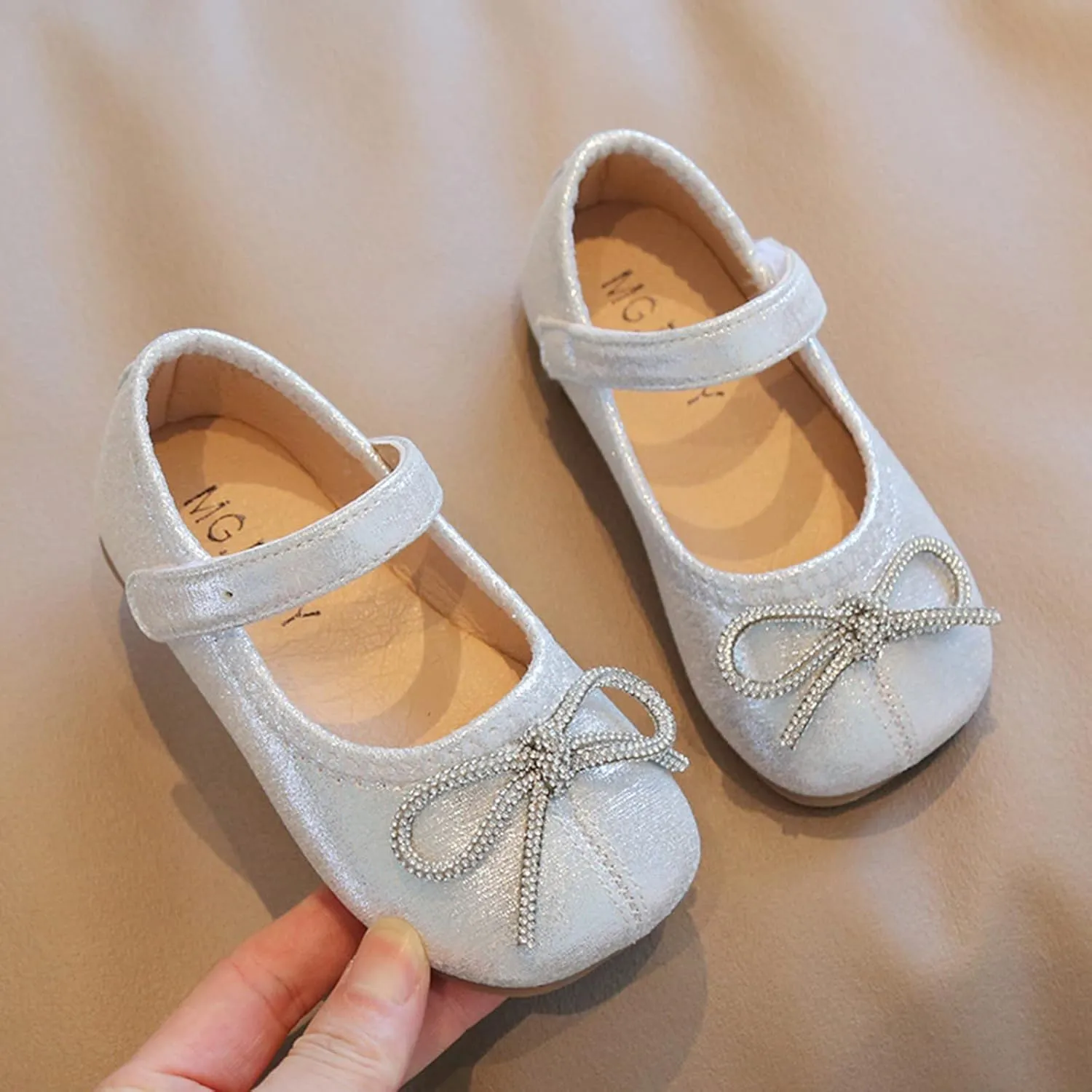 Girls Casual Shoes Thick Sole Round Toe Buckle Dress Shoes Dance Stage Shoes Children Bowknot Girl Fall Boots Size 11