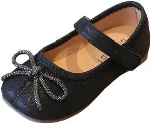 Girls Casual Shoes Thick Sole Round Toe Buckle Dress Shoes Dance Stage Shoes Children Bowknot Girl Fall Boots Size 11