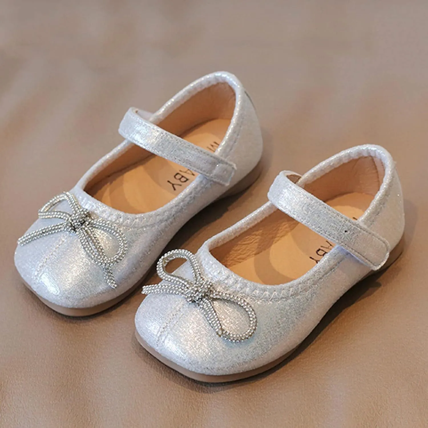 Girls Casual Shoes Thick Sole Round Toe Buckle Dress Shoes Dance Stage Shoes Children Bowknot Girl Fall Boots Size 11