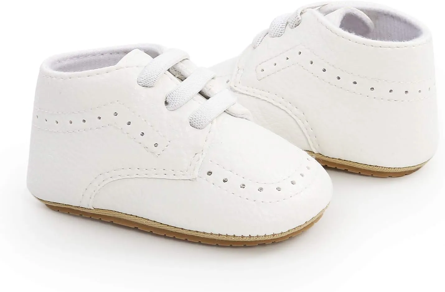 Infant Baby Boy Outdoor Crib Shoes Canvas Rubber and Soft Sole Wedding Dress Shoes Toddler Girl Baby Walking Shoes