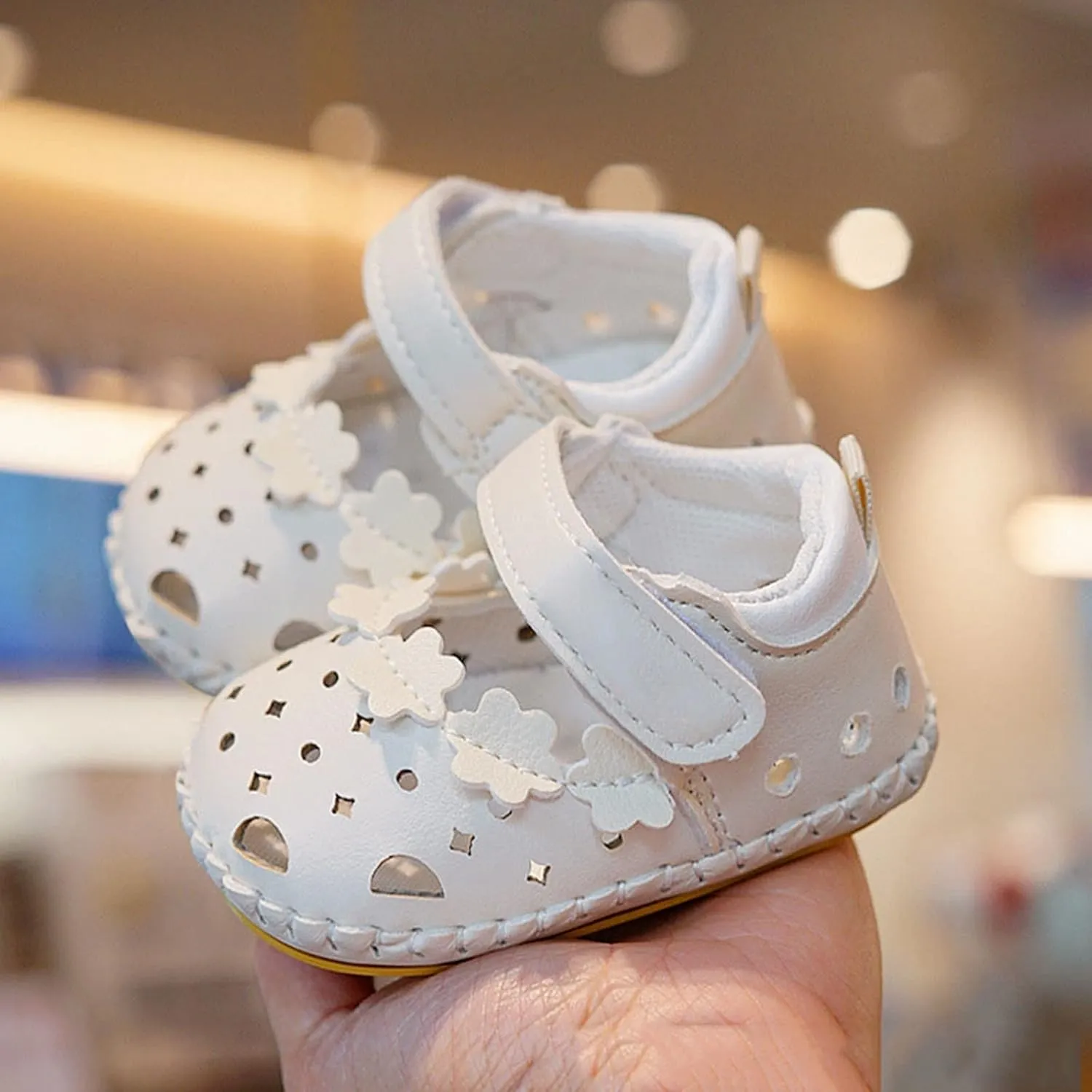 Infant Baby Girls Shoes Soft Sole Princess Wedding Dress Mary Jane Newborn Light Baby Sneaker Shoes Shoes Infant Size 5