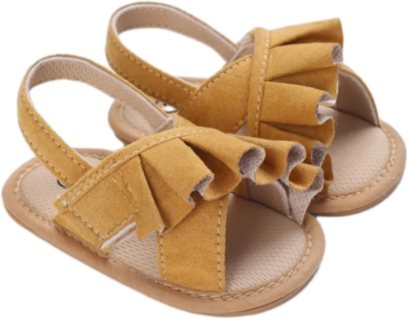 Infant Baby Girls Summer Sandals with Flower Soft Sole Newborn Toddler First Walking Shoes