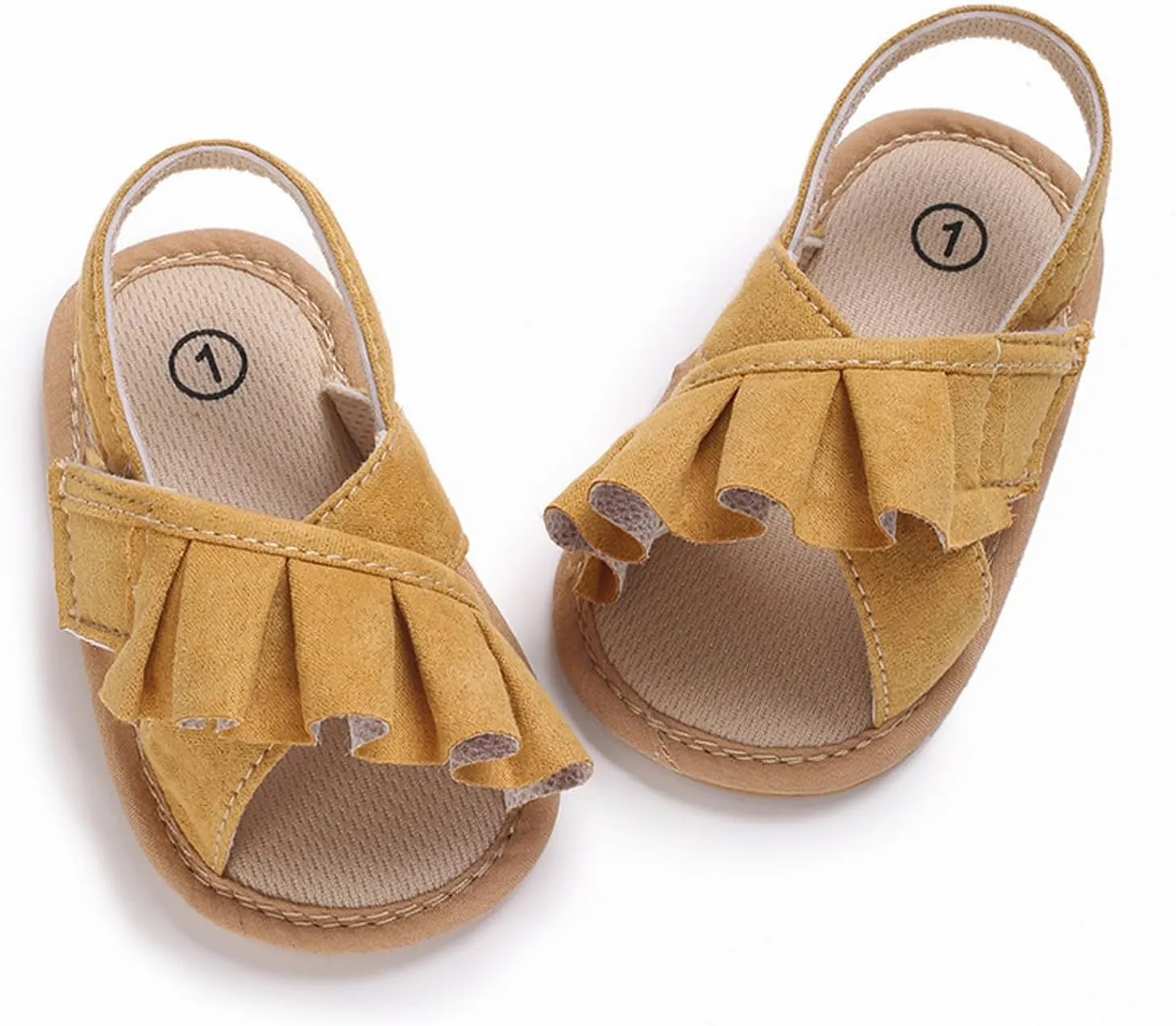 Infant Baby Girls Summer Sandals with Flower Soft Sole Newborn Toddler First Walking Shoes
