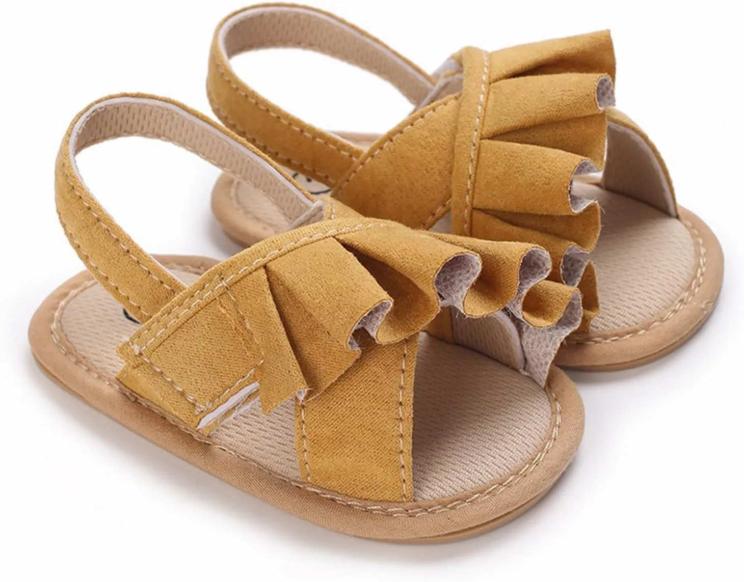 Infant Baby Girls Summer Sandals with Flower Soft Sole Newborn Toddler First Walking Shoes