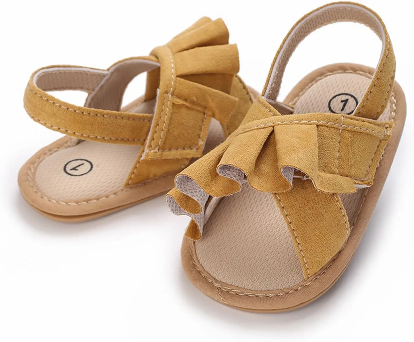 Infant Baby Girls Summer Sandals with Flower Soft Sole Newborn Toddler First Walking Shoes