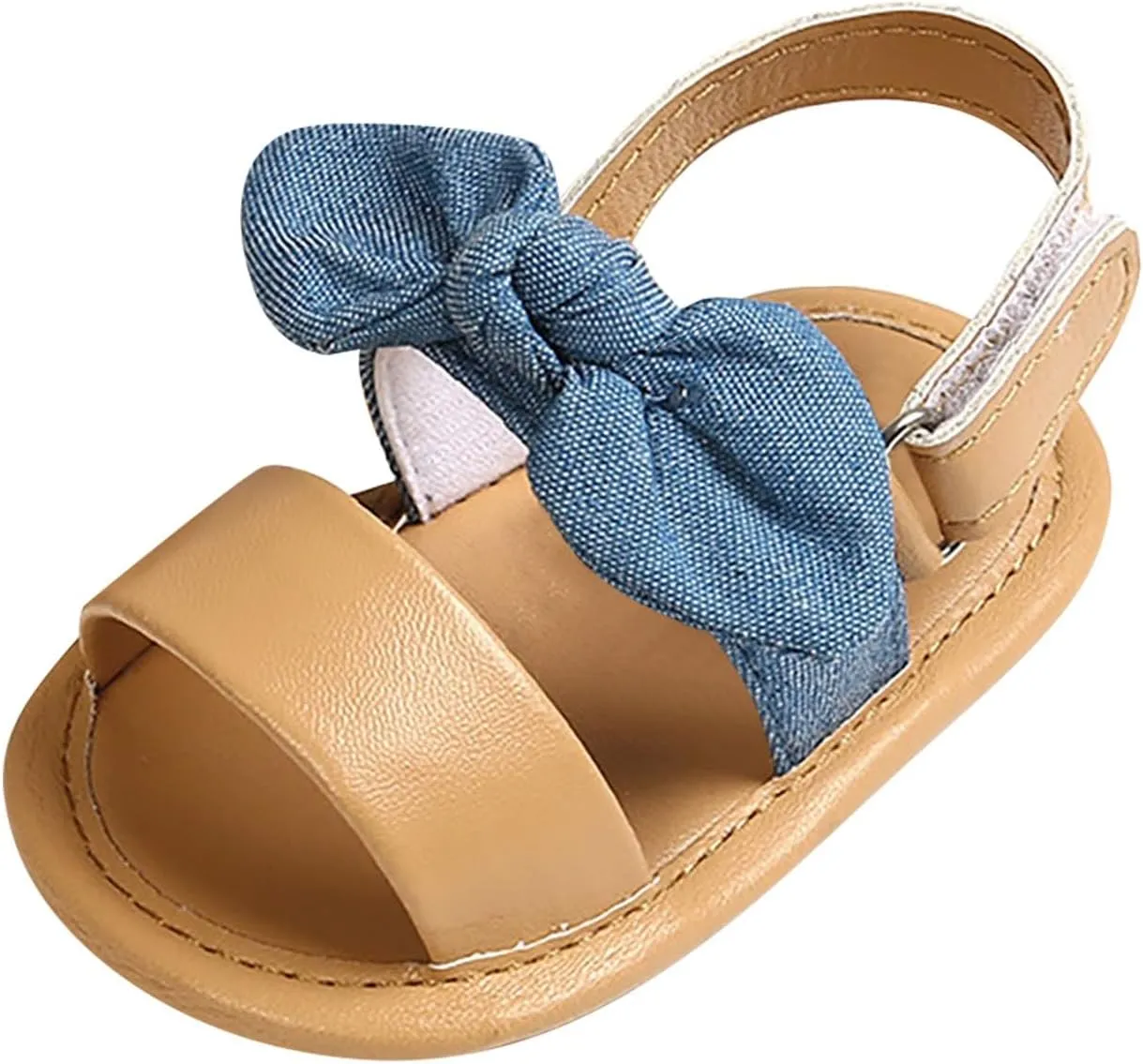 Infant Baby Shoes Boys And Girls Sandals Flat Soles Light Breathable Comfortable Hook Loop Bow With Kids