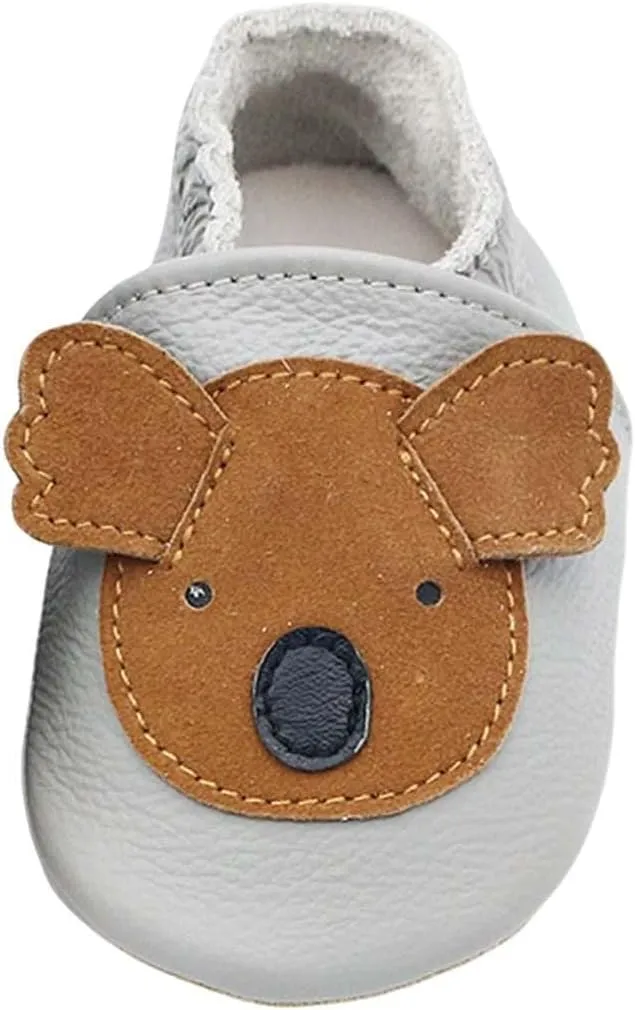 Infant Baby Soft Sole PU Leather Prewalker Shoes Infant Toddler Cute artoon Animal Slip-on Shoes Casual Slippers
