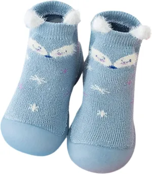 Infant Boys Girls Animal Cartoon Shoes Toddler Fleece WarmThe Floor Non Slip Prewalker Shoes Toddler 11 Shoes Boys