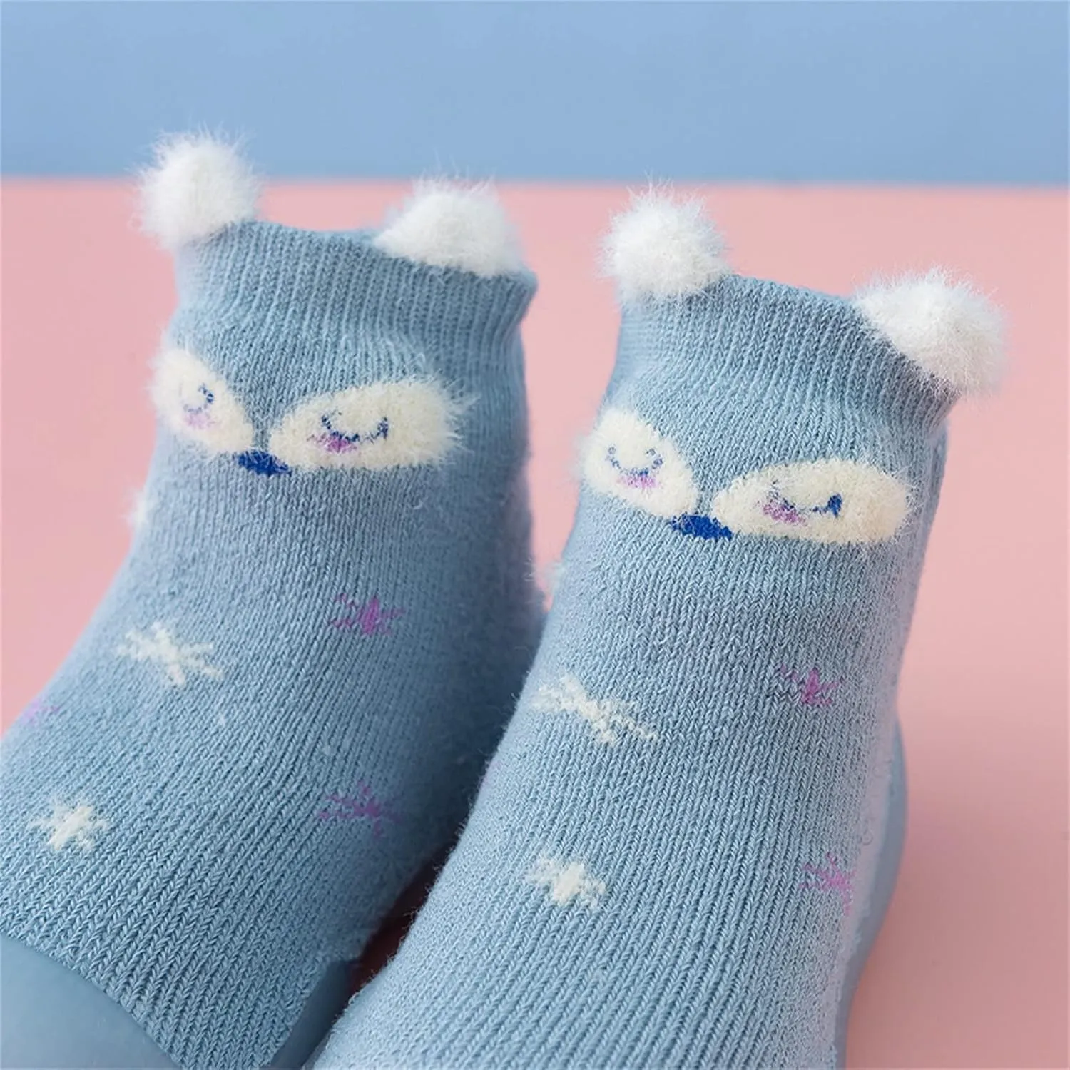 Infant Boys Girls Animal Cartoon Shoes Toddler Fleece WarmThe Floor Non Slip Prewalker Shoes Toddler 11 Shoes Boys