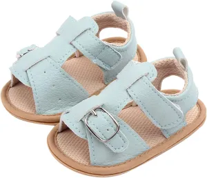 Infant Boys Girls Open Toe Solid Shoes First Walkers Shoes Summer Toddler Flat Sandals Shower Sandal Slippers