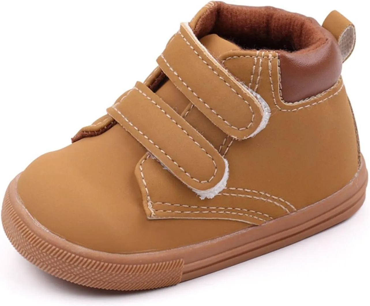 Infant Boys High-top Sneaker Cowboy Baby Brown Shoes Fashion Suede Leather Lace-Up Soft Flat Walking Ankle Boots Girl Shoes Size 2