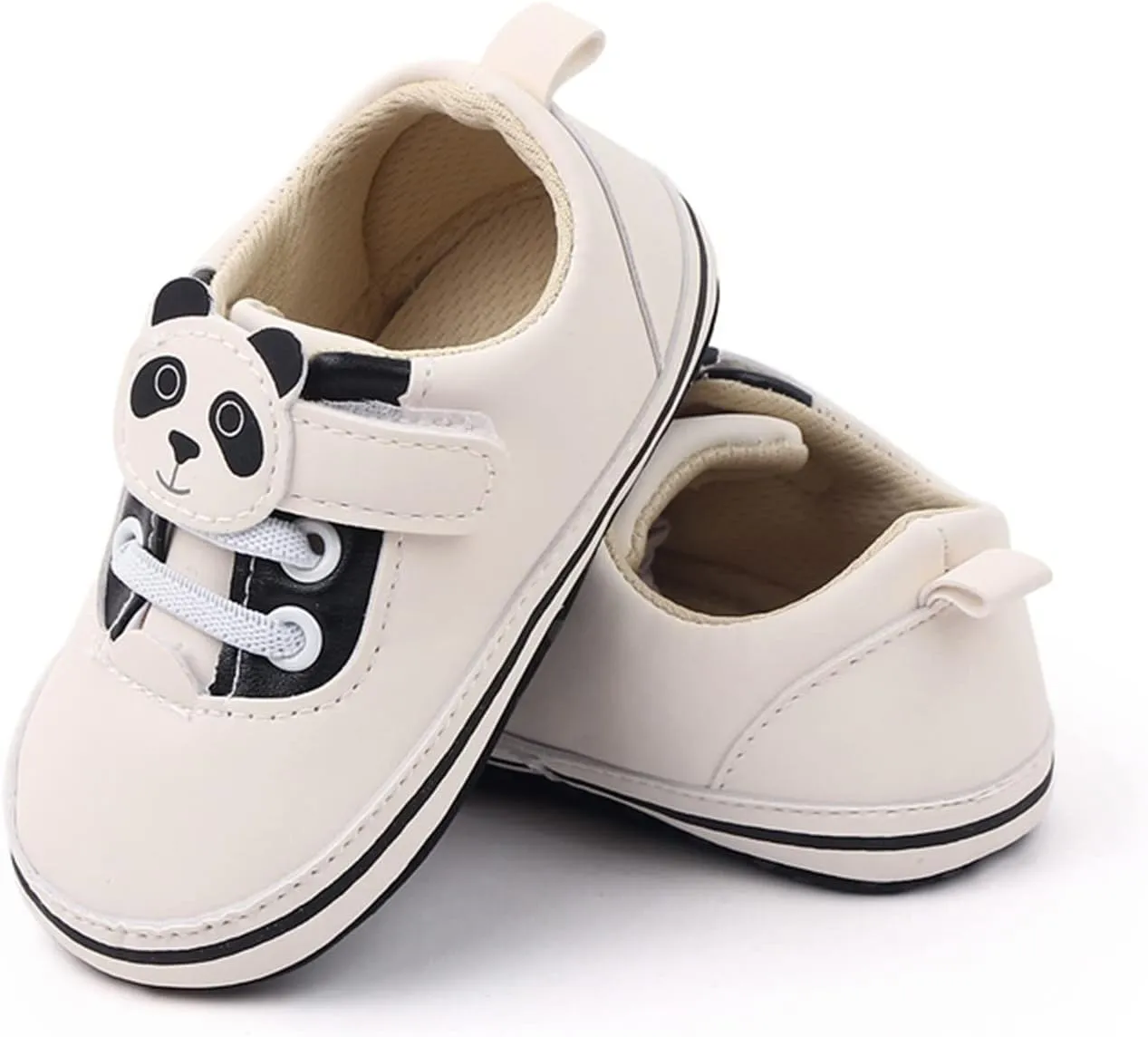 Infant Cute Cartoon Socks Shoes Soft Sole Cartoon Panda Lace Up Casual Shoes Baby Shoes Baby Walking Shoes