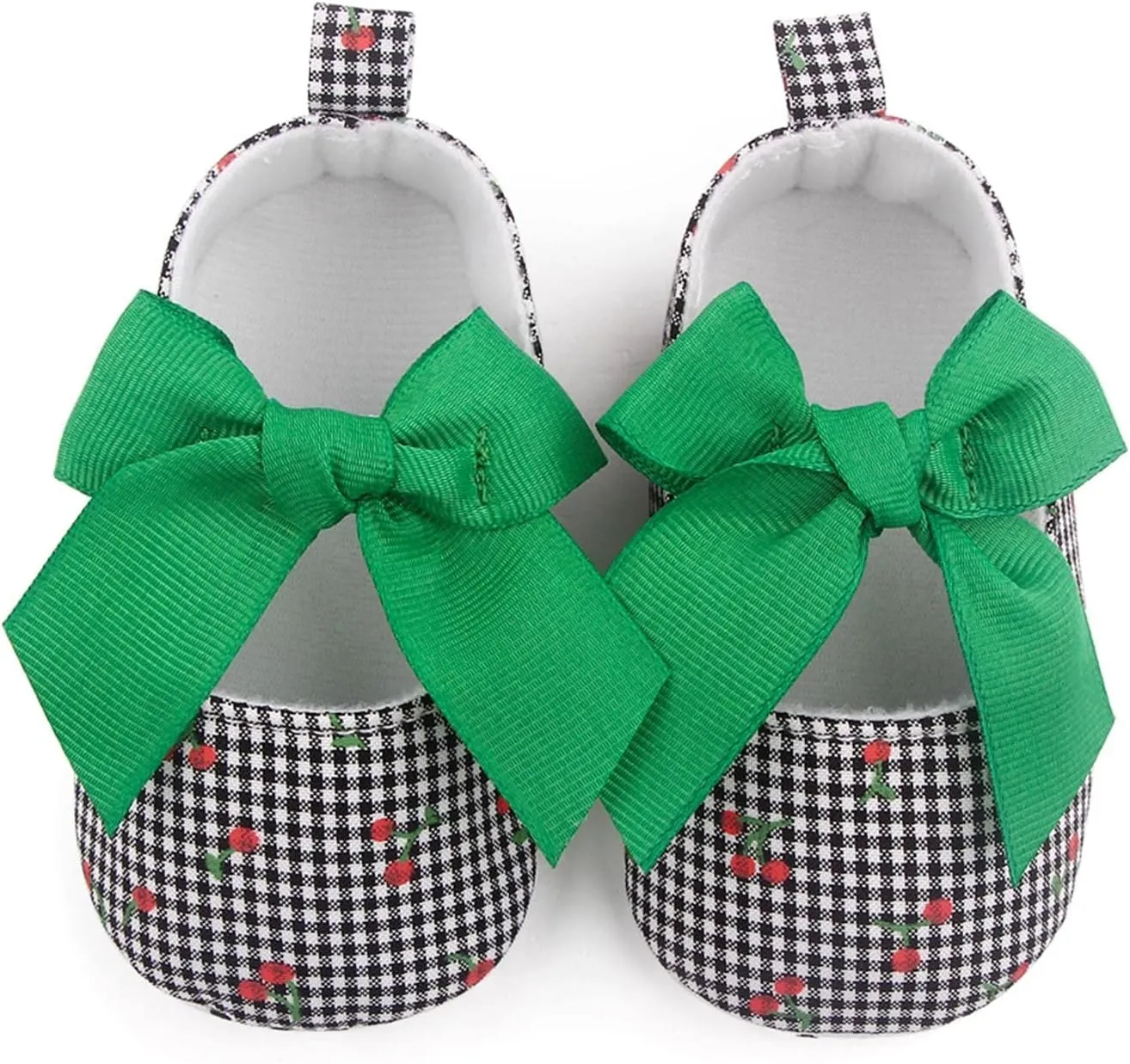 Infant Toddler Shoes Soft Sole Cute Bow Plaid Fruit Print Toddler Shoes Infant Size 4 Shoes Girls