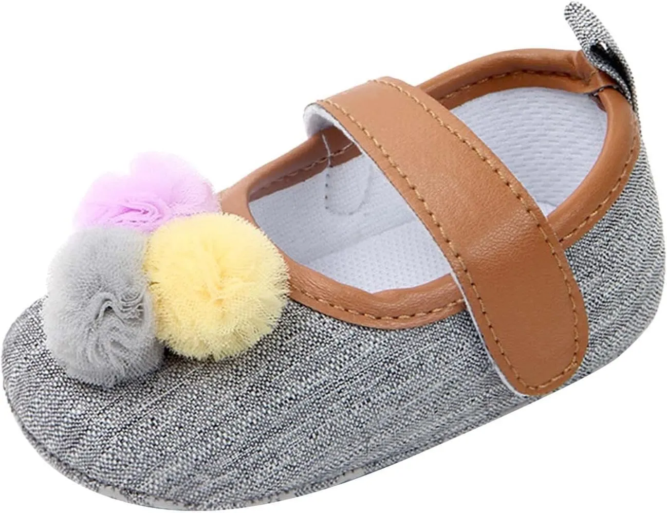 Infant Toddler Shoes Soft Sole Toddler Shoes Ball Hook Loop Breathable Princess Shoes Toddler Indoor Shoe