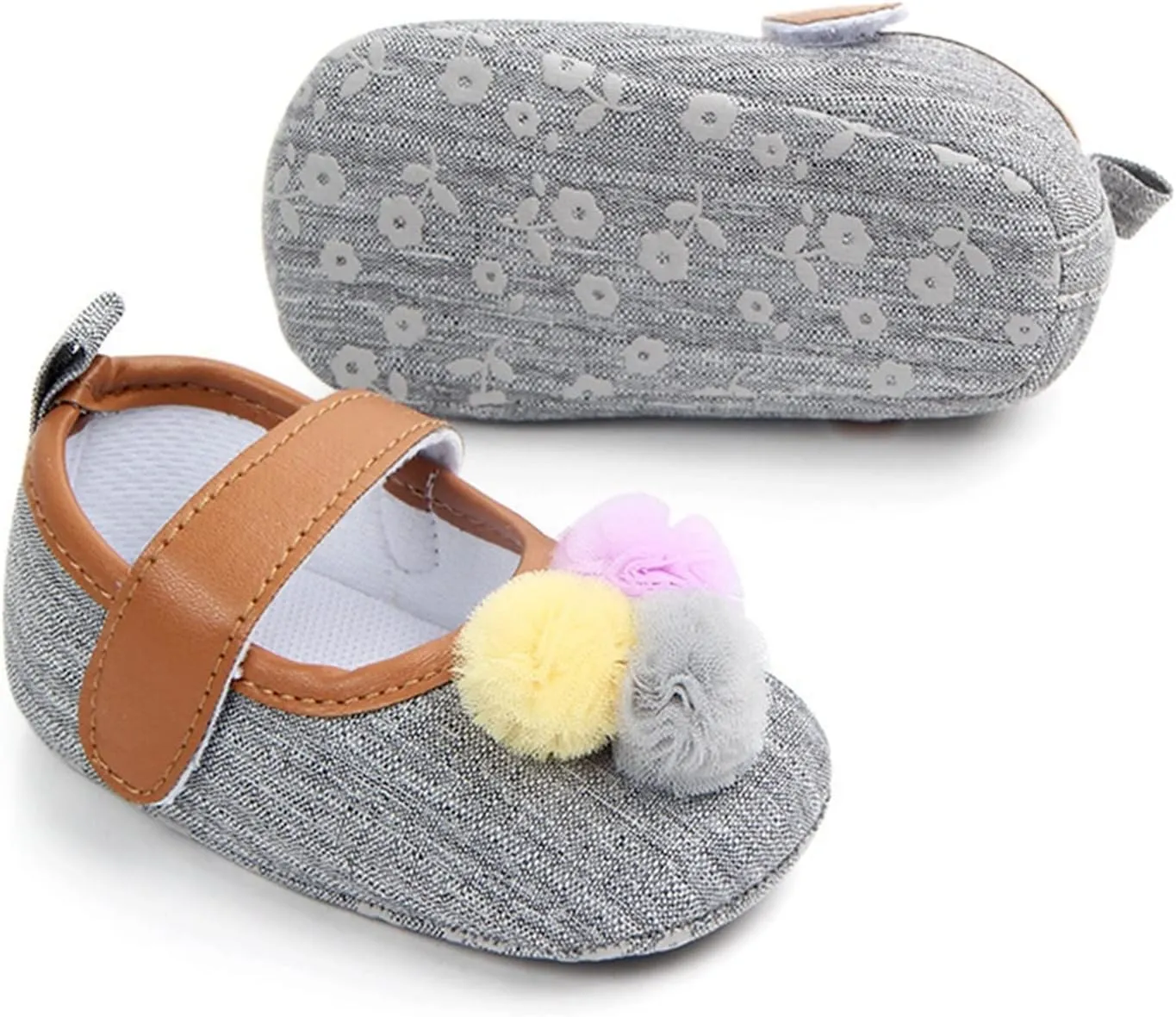 Infant Toddler Shoes Soft Sole Toddler Shoes Ball Hook Loop Breathable Princess Shoes Toddler Indoor Shoe