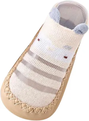 Infant Toddler Shoes Soft Sole Toddler Shoes Bow Glitter Sequins Non Slip Breathable Shoe Tying Practice for Kids (Khaki, 12 Infant)