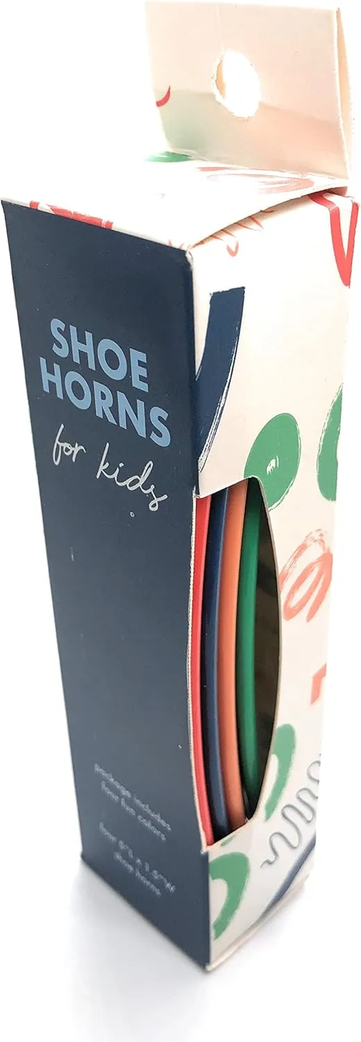 J&C Brands Shoehorn For Kids | Makes Putting On Your Kids Shoes Easy | Great Gift Idea | 4 Pack!