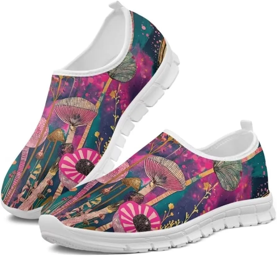 Jeiento Fashion Sneakers for Women Athletic Running Shoes Breathable Mesh Gym Sports Shoes Walking Shoes Outdoor Comfort Footwear Trainers Mesh Shoes