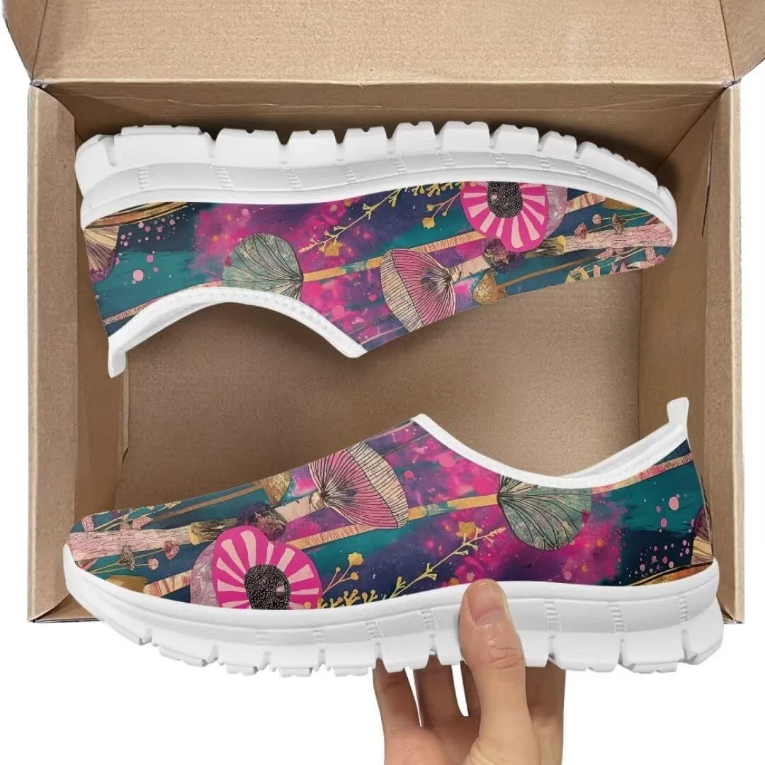 Jeiento Fashion Sneakers for Women Athletic Running Shoes Breathable Mesh Gym Sports Shoes Walking Shoes Outdoor Comfort Footwear Trainers Mesh Shoes