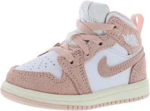 Jordan 1 Mid SE Baby/Toddler Shoes (FN7537-161) (FN7537-161, White/Legend Pink-SAIL)