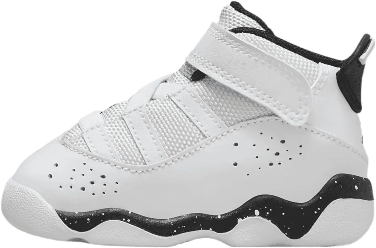Jordan 6 Rings Baby/Toddler Shoes (323420-111, White/White/Black) Size 4