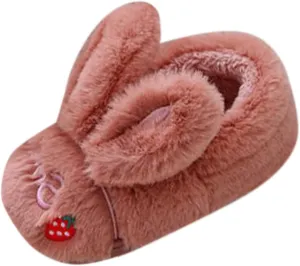 Kid Cute Animal Slipper Kids Fuzzy Slip On Slippers Boy Non Slip House Shoes Infant Lightweight Bedroom Slipper