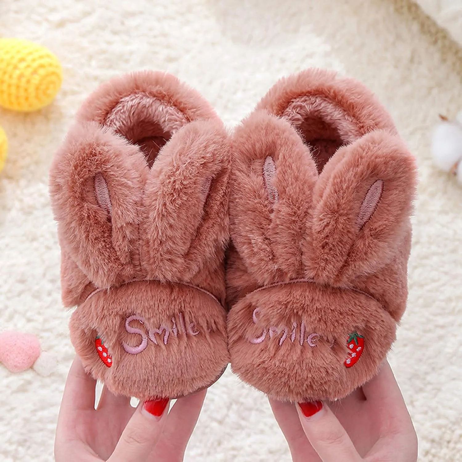 Kid Cute Animal Slipper Kids Fuzzy Slip On Slippers Boy Non Slip House Shoes Infant Lightweight Bedroom Slipper