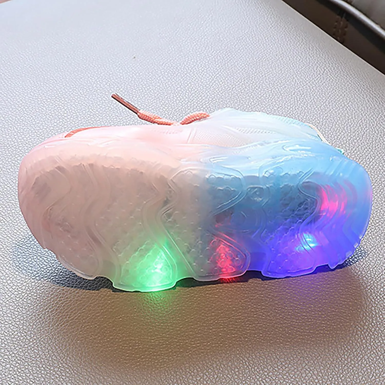 Kids Athletic Shoes Children's Sneakers Color Gradient LED Light Shoes Dad Shoes Lace Up Soft Soles Kids Girls Shoes