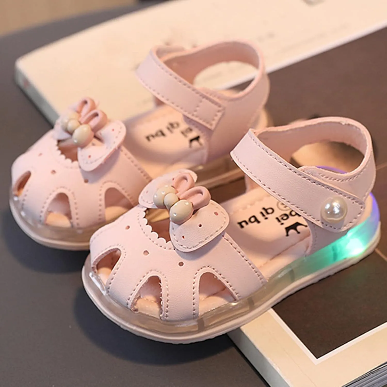 Kids Flat Sole Shoes Children Shoes Fashion Sandals Light Shoes Summer Baby Soft Soled Walking Girls Princess