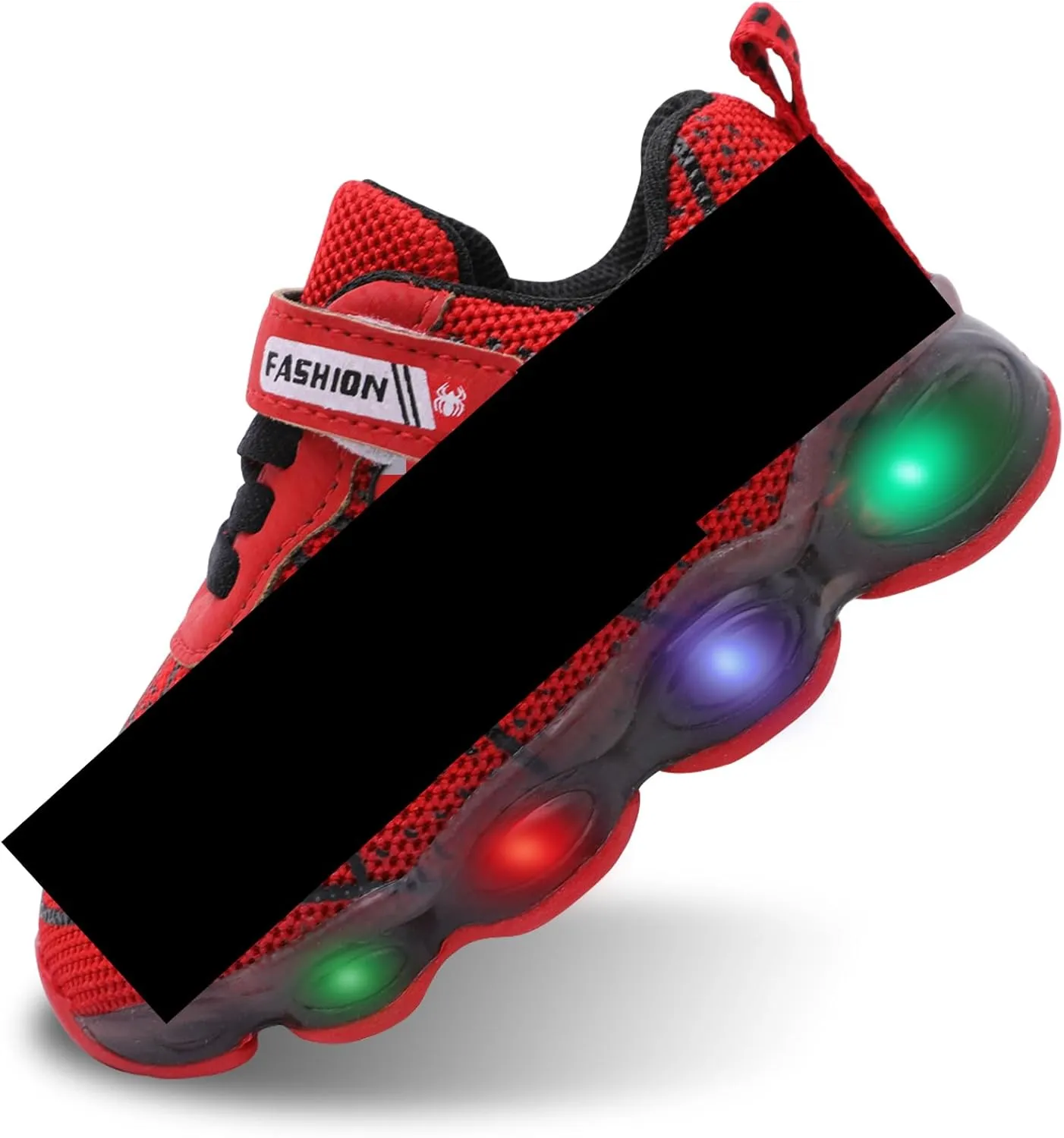 Kids LED Light Up Shoes Baby Boys Girls Breathable Fashion Flashing Sneaker Athletic Running Shoe Toddler First Walking Sneaker Red