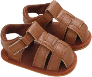 Kids Sandals Toddler Boys & Girls Squeaky Sandals Closed Toe Anti Slip Rubber Sole Shoes Baby Sandals Casual Dress Shoe