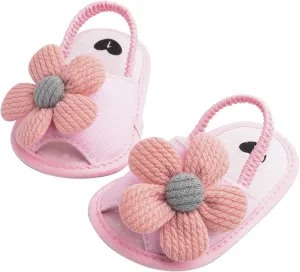 Kids Soft Sole Foot Warmer Sandals Baby Baby Leisure Flower Children's Sole Sun Toddler Soft Shoes Baby Shoes