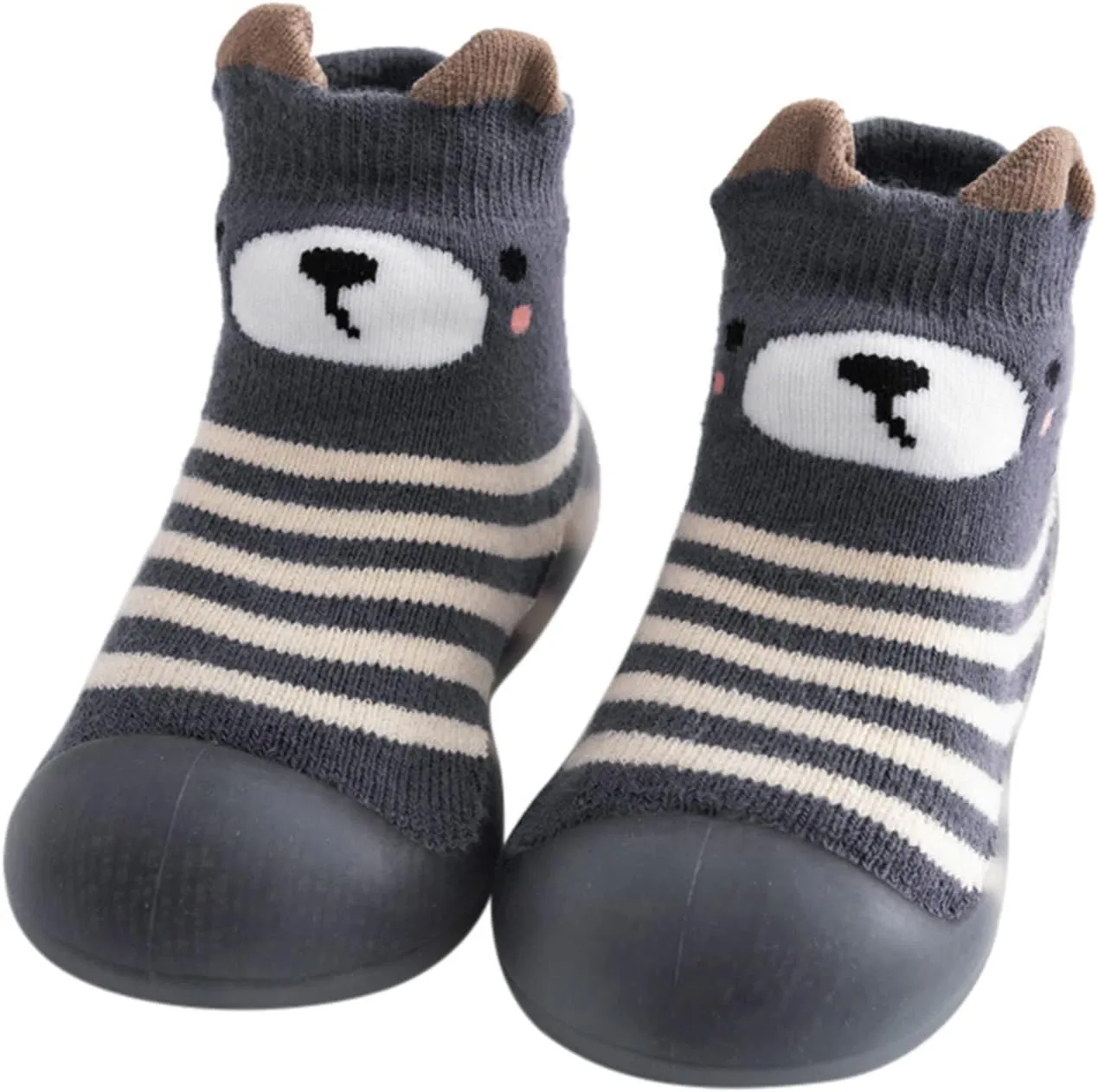 Kids Toddler Baby Boys Girls Solid Warm Knit Soft Sole Rubber Shoes Sock Slipper Stocking Soft Shoes Baby Shoes Size 4