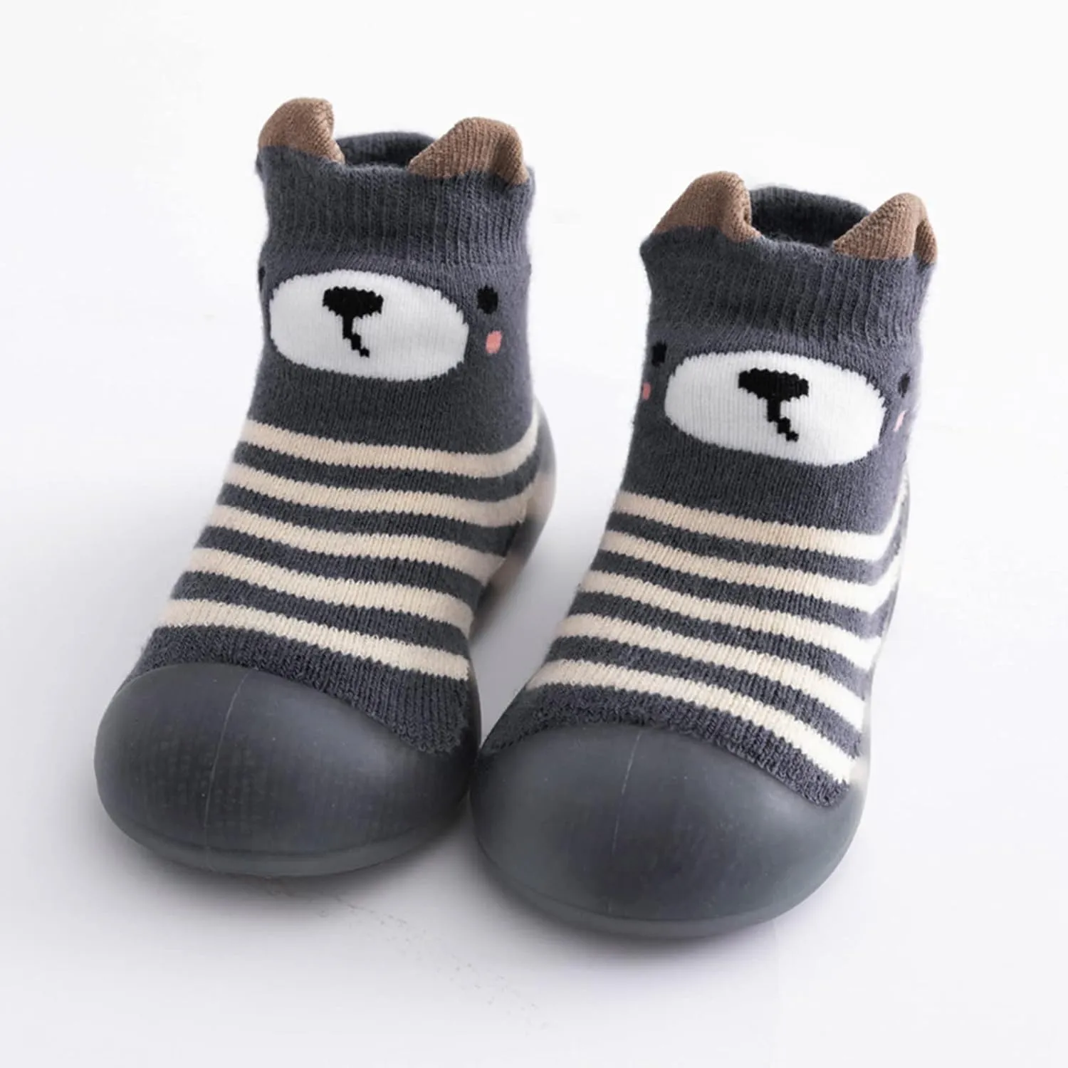 Kids Toddler Baby Boys Girls Solid Warm Knit Soft Sole Rubber Shoes Sock Slipper Stocking Soft Shoes Baby Shoes Size 4