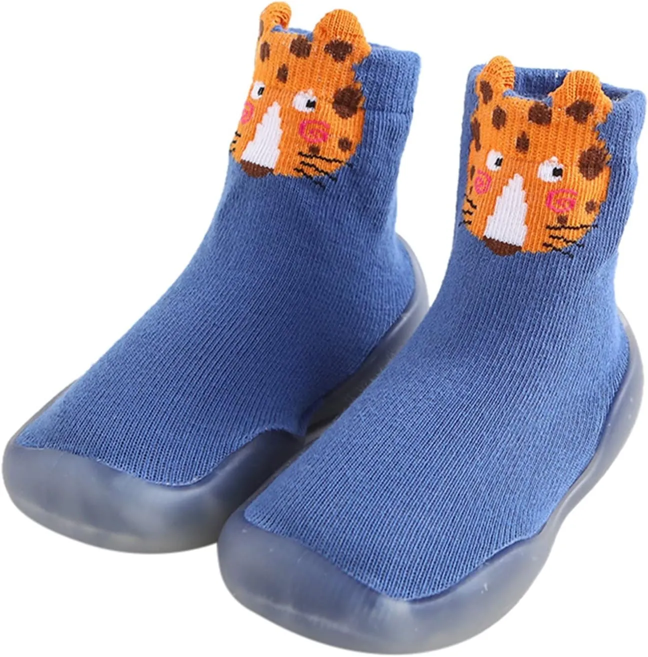 Kids Toddler Baby Boys Girls Solid Warm Knit Soft Sole Rubber Shoes Socks Slipper Stocking Boy Dress Shoe 12
