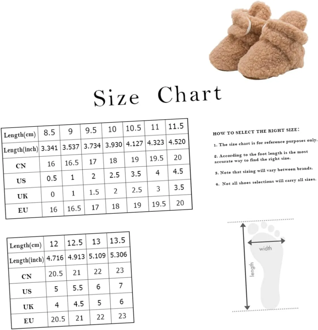 Kisangel Baby Shoes for Winter 1 Pair Soft Sole Toddler Shoes Fur Newborns Shoes Comfortable Breathable and Stylish