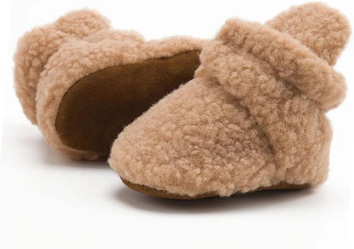 Kisangel Baby Shoes for Winter 1 Pair Soft Sole Toddler Shoes Fur Newborns Shoes Comfortable Breathable and Stylish