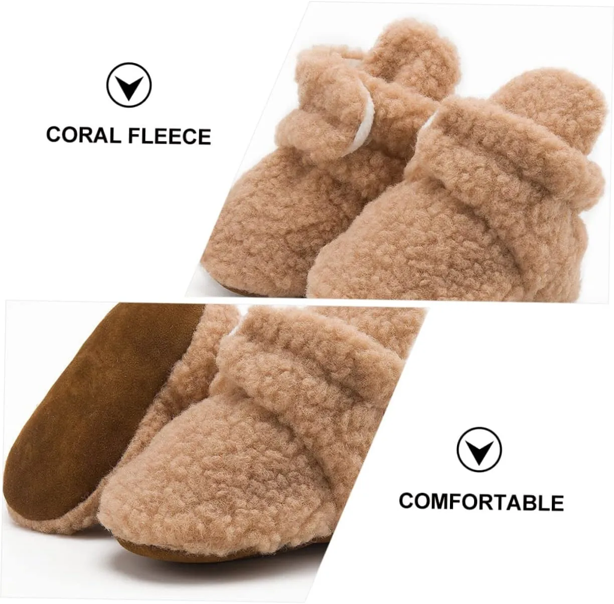 Kisangel Baby Shoes for Winter 1 Pair Soft Sole Toddler Shoes Fur Newborns Shoes Comfortable Breathable and Stylish