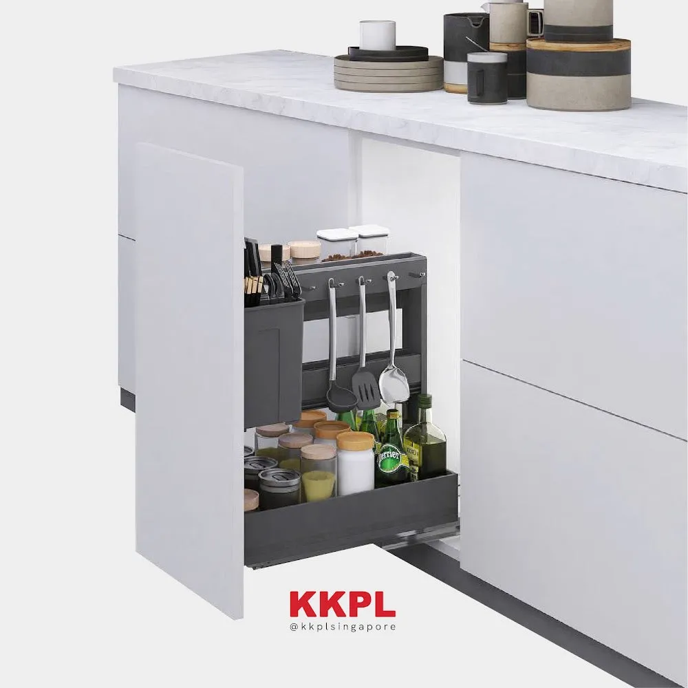 KKPL Nano Grey Pull Out Spice basket rack