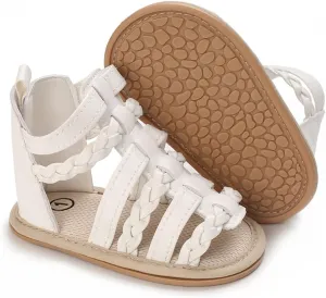 LAFEGEN Baby Boys Girls Summer Sandals 2 Straps Anti Slip Soft Sole Beach Infant Shoes Toddler First Walker Newborn Crib Shoes(3-18Months)